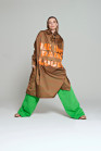 náhled Rainkiss Breton Brown Green Text - Rain poncho