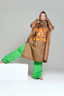 náhled Rainkiss Breton Brown Green Text - Rain poncho
