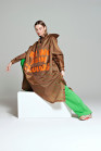 náhled Rainkiss Breton Brown Green Text - Rain poncho