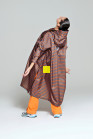 náhled Unisex pláštěnka RAINKISS Breton Brown Blue - Rain poncho
