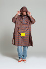 náhled Unisex pláštěnka RAINKISS Breton Brown Blue - Rain poncho