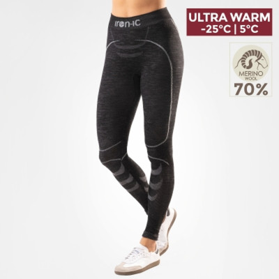 detail Dámské termo legíny s merino vlnou Iron-ic ULTRA WARM
