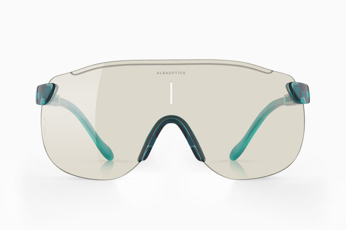detail Unisex sportovní brýle Alba Optics STRATOS SEA GLOSSY VZUM F-LENS RKT