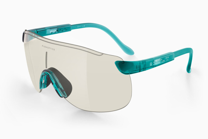 detail Unisex sportovní brýle Alba Optics STRATOS SEA GLOSSY VZUM F-LENS RKT