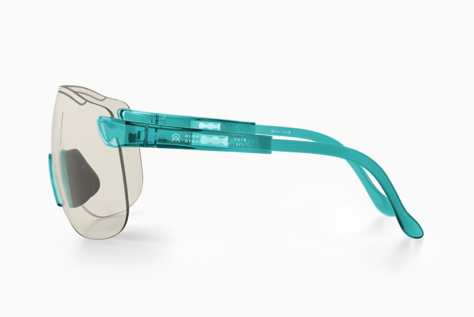 detail Unisex sportovní brýle Alba Optics STRATOS SEA GLOSSY VZUM F-LENS RKT