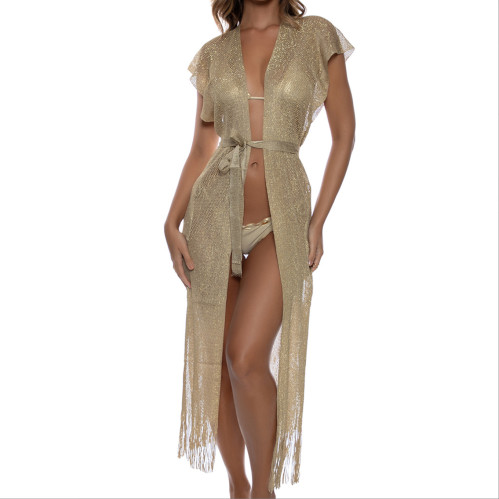 Dámské plavky Luli Fama FINGE LONG CAFTAN