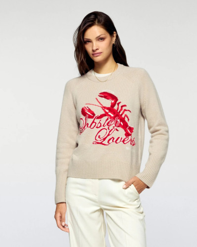 Dámský svetr FROM FUTURE ROUND NECK ICED SAND