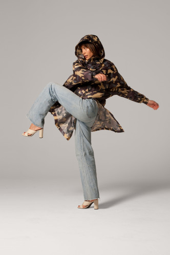 Dámská pláštěnka RAINKISS Camo - Rain Poncho