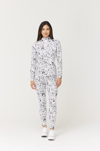 Dámské LEGÍNY KRIMSON KLOVER Graffiti Legging