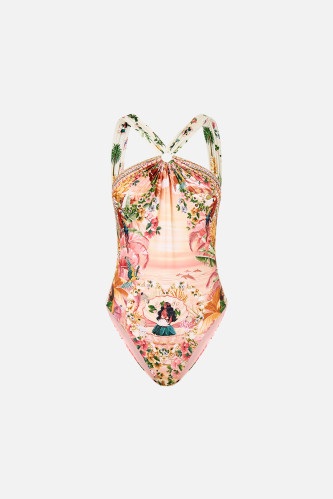 Dámské PLAVKY CAMILLA DIAMOND NECK THICK STRAP ONE PIECE W RINGS