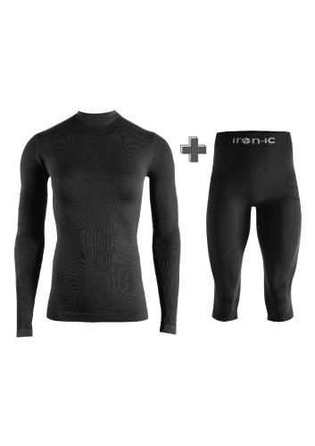 Dámský set termoprádla Iron-ic - triko s dlouhým rukávem a 3/4 legíny