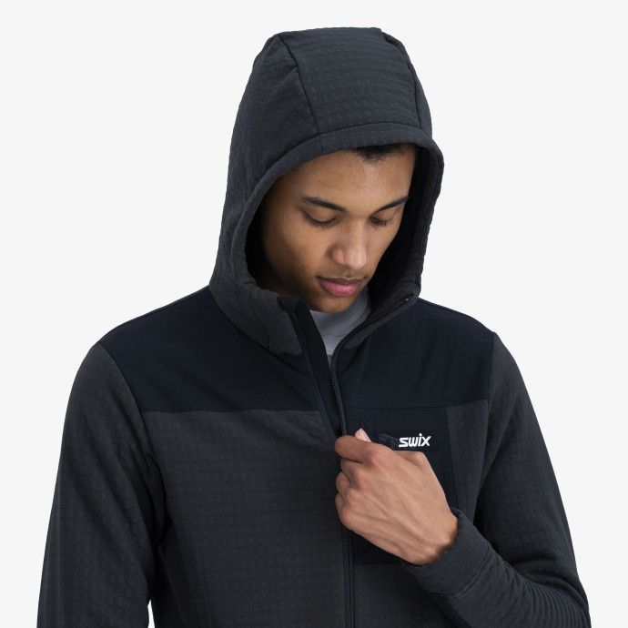 detail Pánská bunda Swix Bunda s kapucí Surmount Stormfleece