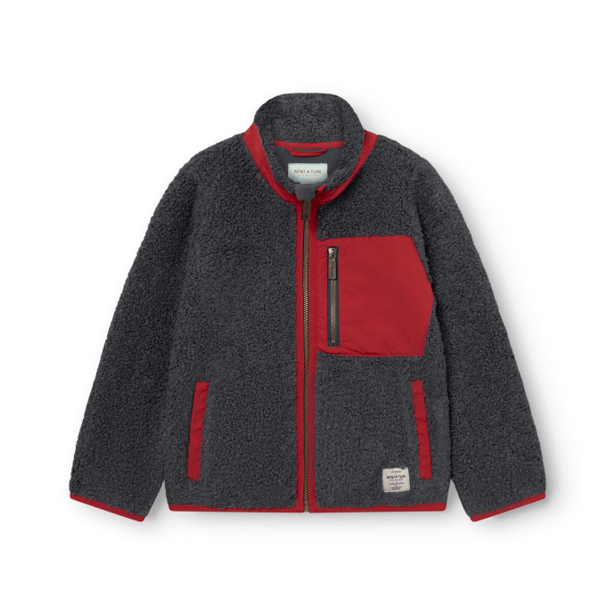 detail Dětská bunda MINI A TURE MATALINUR teddyfleece jacket. GRS