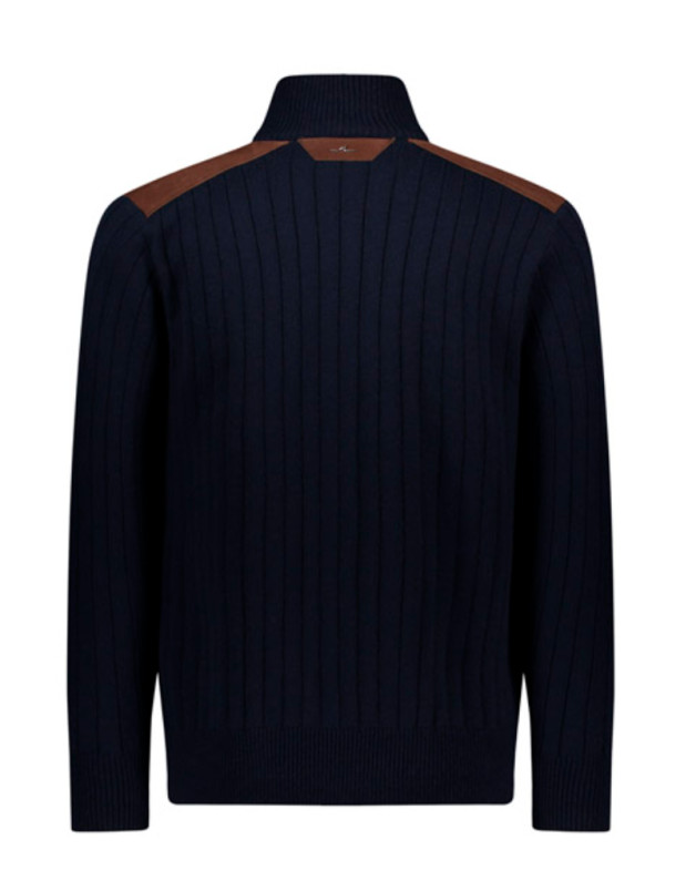 detail Pánský svetr PAUL & SHARK MEN'S KNITTED CASHMERE WOOL ZIPPED SWEATER