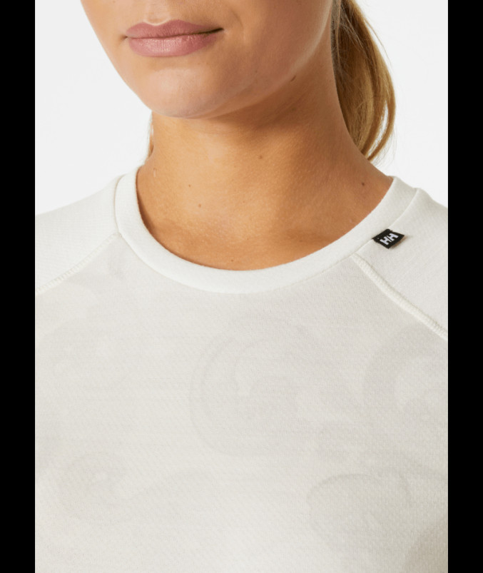 detail Dámské termoprádlo Helly Hansen W LIFA MERINO MIDW GRA CREW