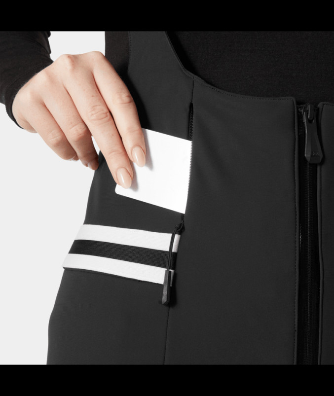 detail Dámské kalhoty Helly Hansen W AVANTI SOFTSHELL BIB PANT