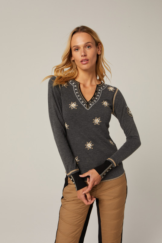 detail Dámské tričko Alp N Rock Natasha Henley Shirt