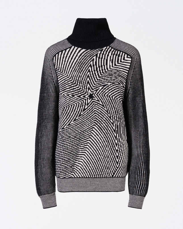 detail Dámský svetr Perfect Moment wavy star roll neck sweater