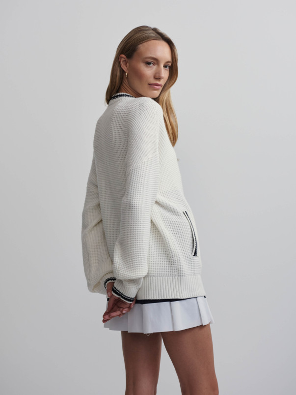 detail Dámský svetr Varley Coniston Boxy Knit Cardigan