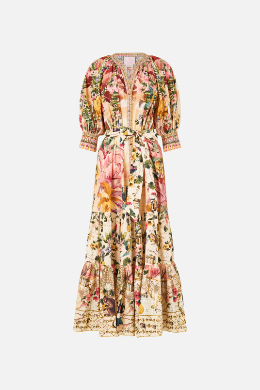 detail Dámské ŠATY CAMILLA TIERED SHIRT DRESS WITH SHORT SLEEVE