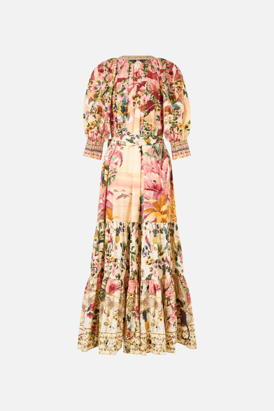 detail Dámské šaty Camilla TIERED SHIRT DRESS WITH SHORT SLEEVE