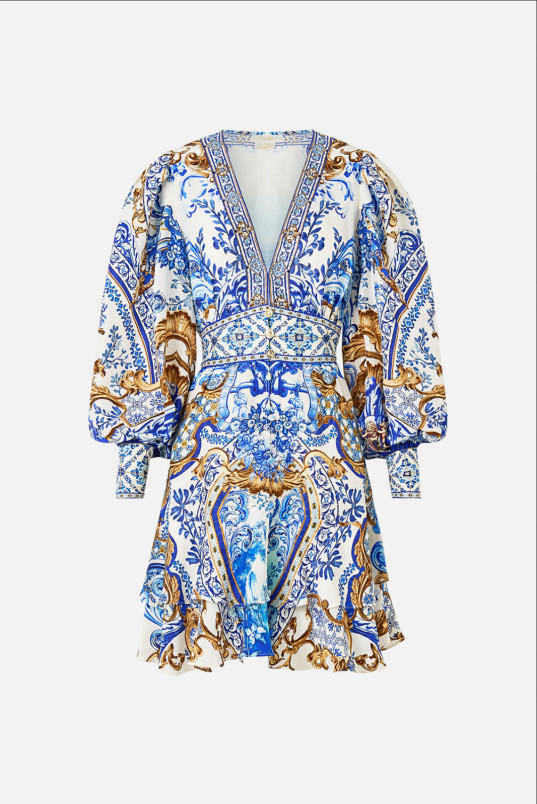 detail Dámské šaty Camilla BUTTON FRONT FRILL DRESS