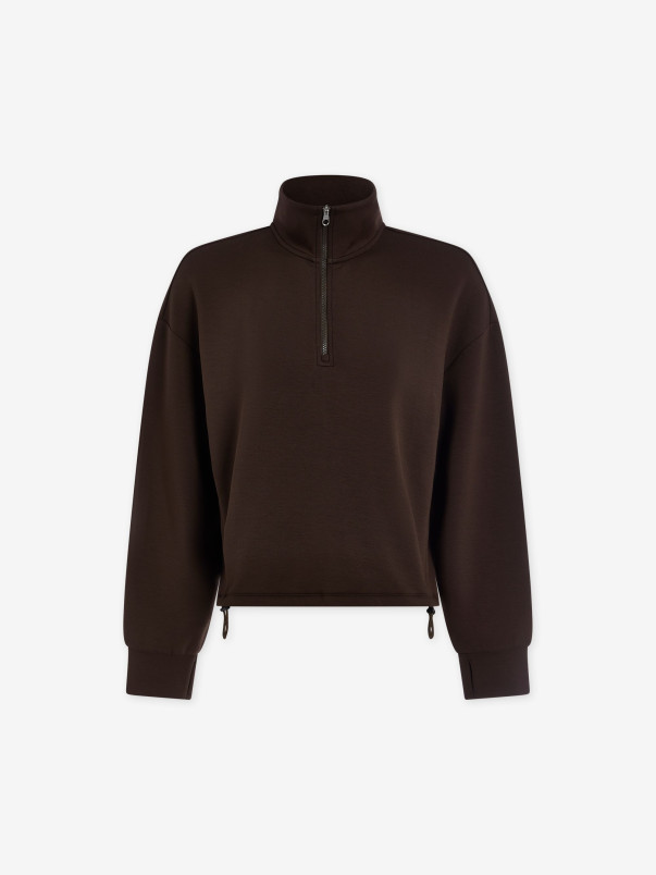detail Dámský svetr Varley Sian Cropped Half Zip Sweat