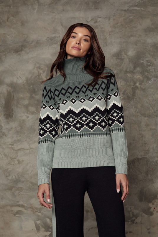 detail Dámský svetr Alp N Rock Leighton Mock Neck Ski Sweater