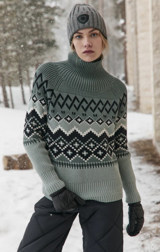 detail Dámský svetr Alp N Rock Leighton Mock Neck Ski Sweater