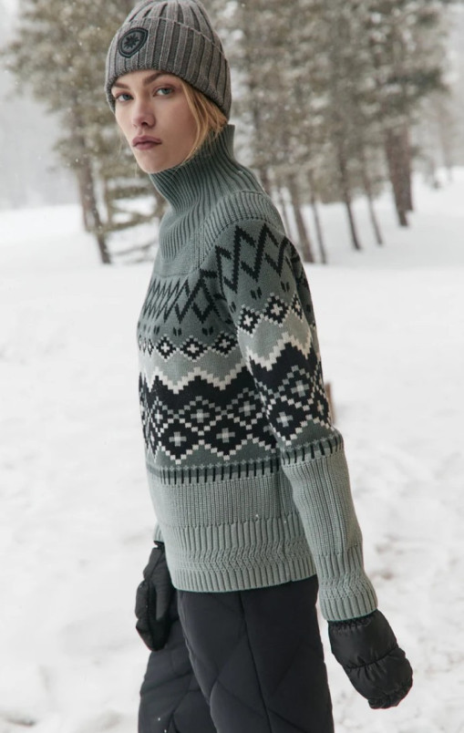 detail Dámský svetr Alp N Rock Leighton Mock Neck Ski Sweater