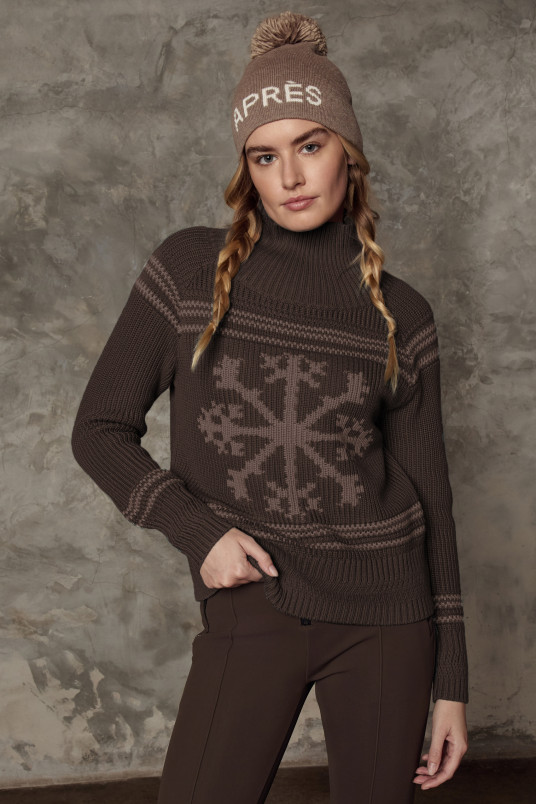 detail Dámský svetr Alp N Rock Alora Mock Neck Ski Sweater