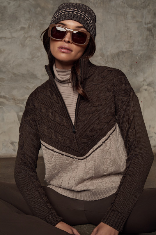 detail Dámský svetr Alp N Rock Jordan 1/2 Zip Sweater