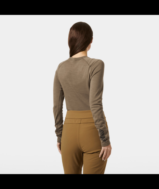 detail Dámské tričko Helly Hansen W LIFA MERINO MIDW GRA CREW