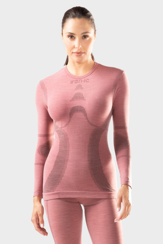detail Dámské funkční termo triko Iron-ic se 40 % merino vlny