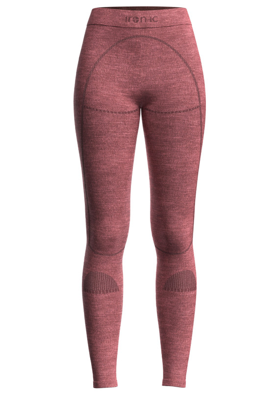 detail Dámské funkční termo legíny Iron-ic se 40 % merino vlny