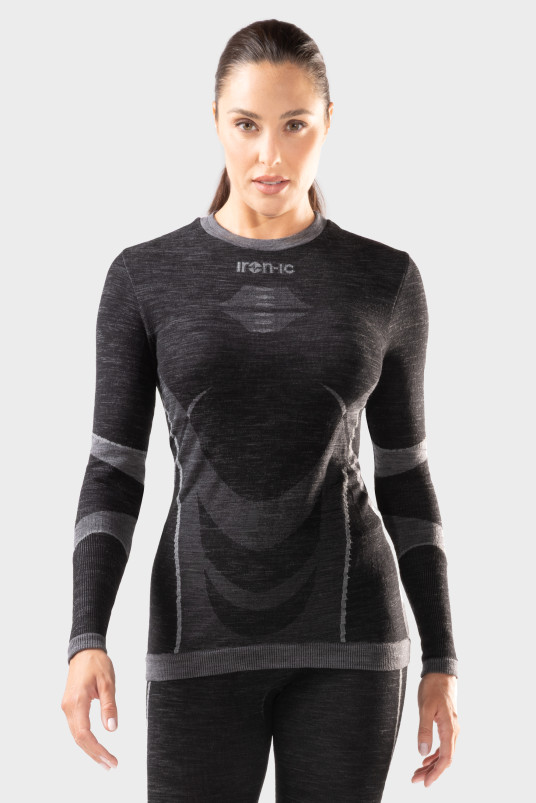 detail Dámské termoprádlo Iron-ic Dámské 70% Merino triko s dlouhým rukávem