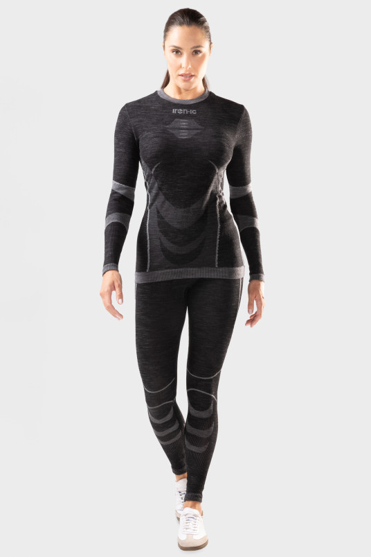 detail Dámské termo triko Iron-ic se 70 % merino vlny