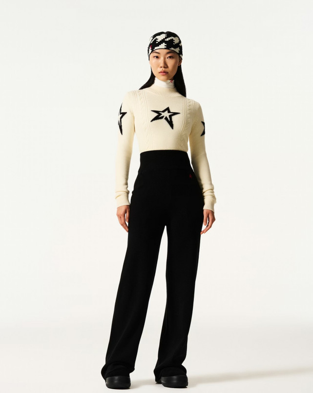 detail Dámské kalhoty Perfect Moment chalet wide leg knitted pant