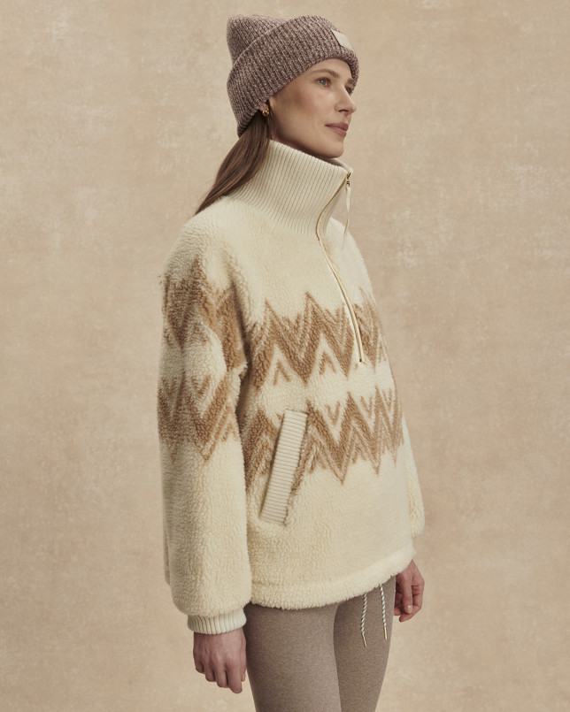 detail Dámská mikina Varley Hendrik Half Zip Sherpa