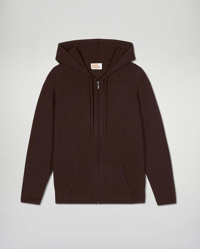 detail Dámská mikina FROM FUTURE HOODIE CHOCOLAT