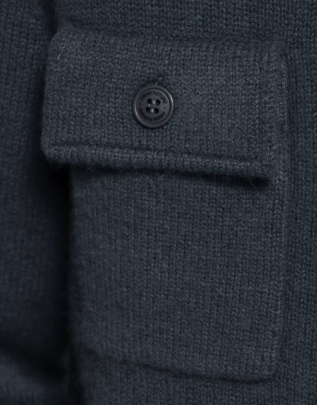 detail Pánský svetr FROM FUTURE CARDIGAN GRIS CHINE CLAIR
