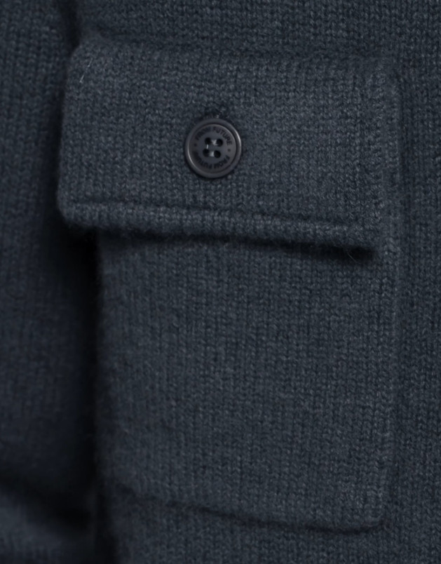 detail Pánský svetr FROM FUTURE CARDIGAN GRIS CHINE CLAIR