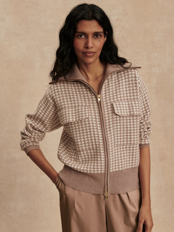 detail Dámská bunda Varley Ablett Jacquard Knit Jacket