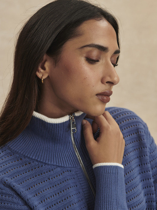 detail Dámský svetr Varley Morwenna Half Zip Knit