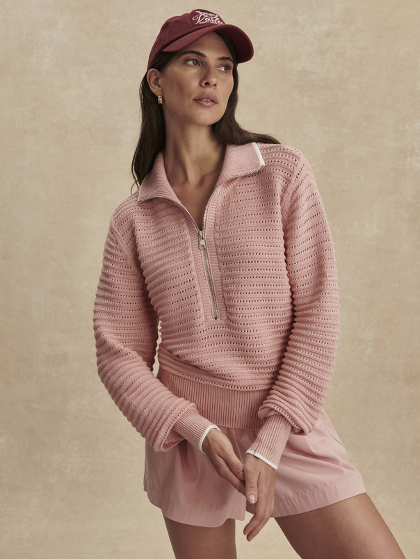 detail Dámský svetr Varley Morwenna Half Zip Knit