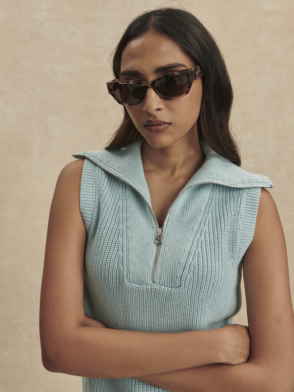 detail Dámský svetr Varley Clifford Half Zip Knit