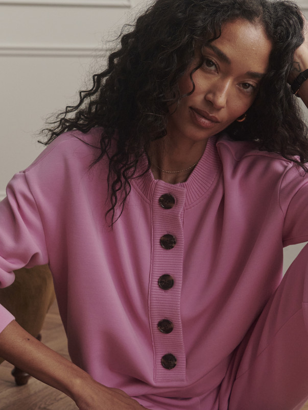 detail Dámská mikina Varley Reena Button Front Sweat