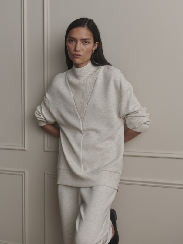 detail Dámská mikina Varley Novi Longline Mock Neck Sweat