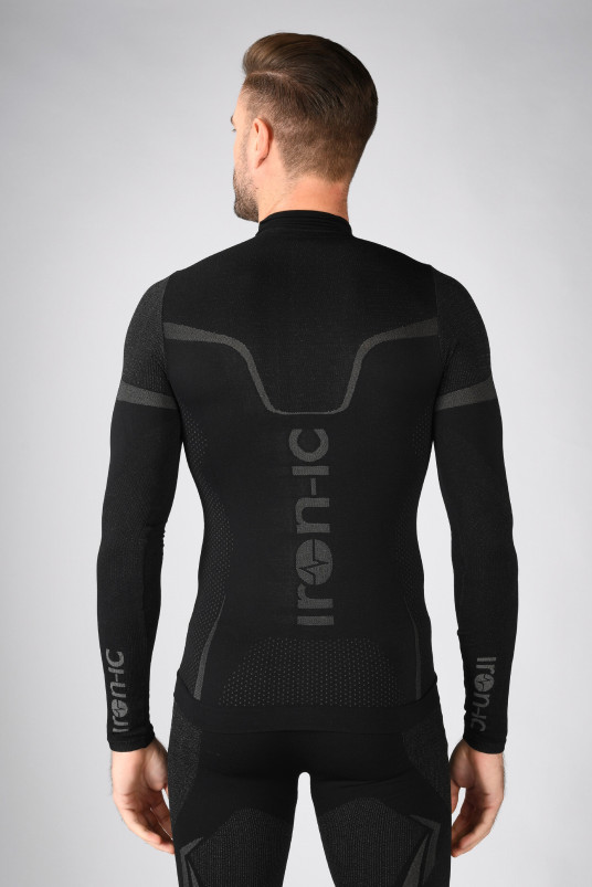 detail Pánské termoprádlo Iron-ic Větruodolné pánské triko pro zimní sporty