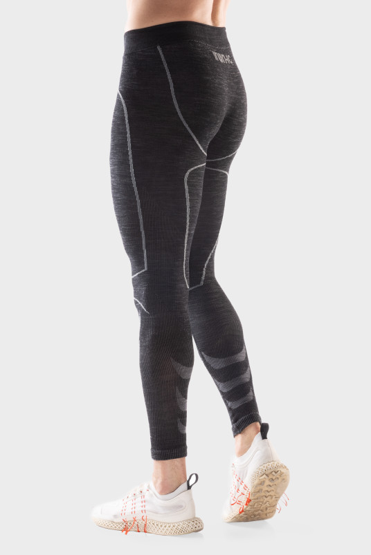 detail Pánské termoprádlo Iron-ic Pánské 70% Merino dlouhé legíny